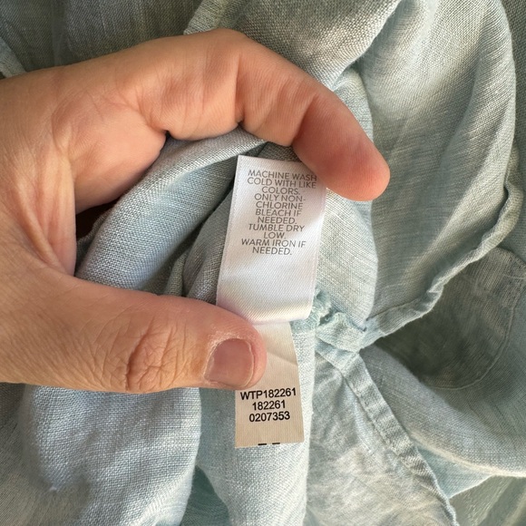 J. Jill Love Linen women’s light blue casual breathable button down shirt medium - Picture 5 of 5